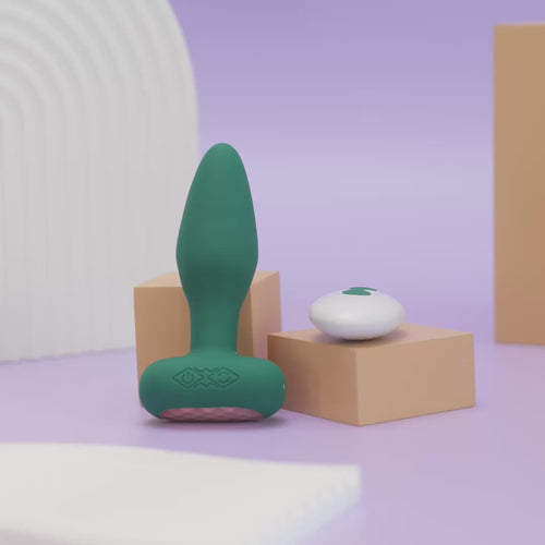 Remote Control Vibrating Green Anal Plug